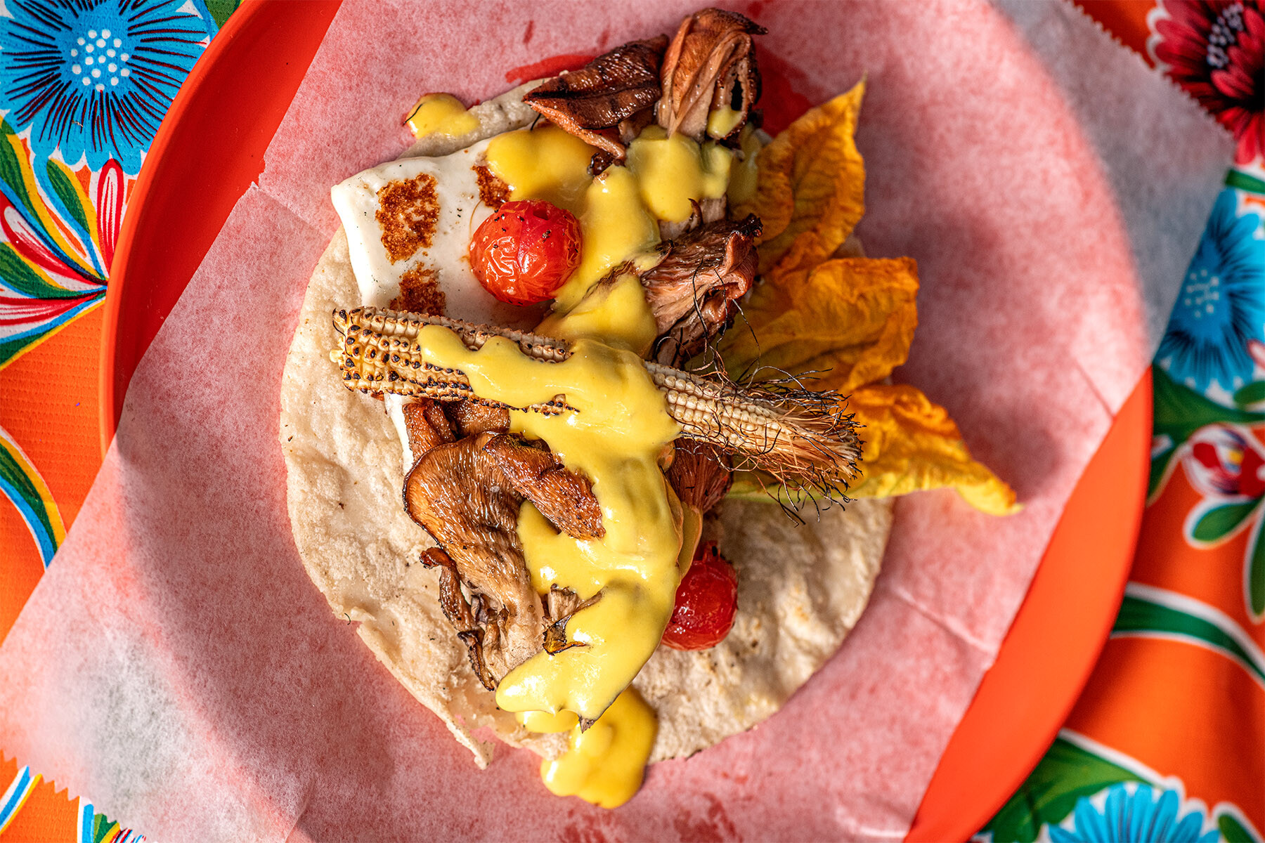 Purepecha – Revolver Taco Lounge signature dishes  The menu is a set multi-course tasting journey that changes based on seasonal ingredients and the chef's selections, highlighting traditional Michoacán dishes.